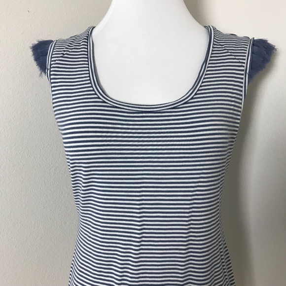 3/$20 She Said Striped Embellished Ruffle Top - Picture 4 of 4